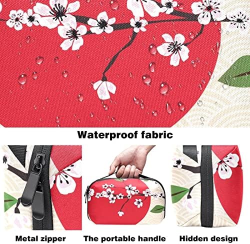 Bolsa de cosméticos para mulheres, adoráveis ​​sacos de maquiagem à prova d'água, viagens japonesas de flores de cerejeira