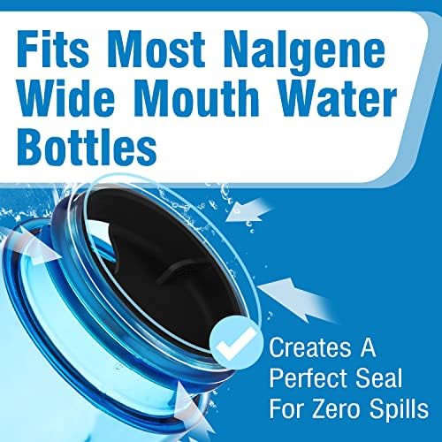 Impresa [3 pacote] O guarda de respingo da boca de silicone se encaixa no acessório de garrafas de água da tampa da boca larga Nalgene, destinada ao Nalgene Splashguard para serem guardas livres de derramamento para acessórios Nalgene