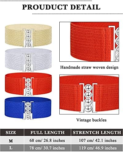 Cinturão de cetim 10 pedaços Mulheres de cinto elástico largo cinto elástico cinto elástico cinto vintage cinto cinch para mulheres