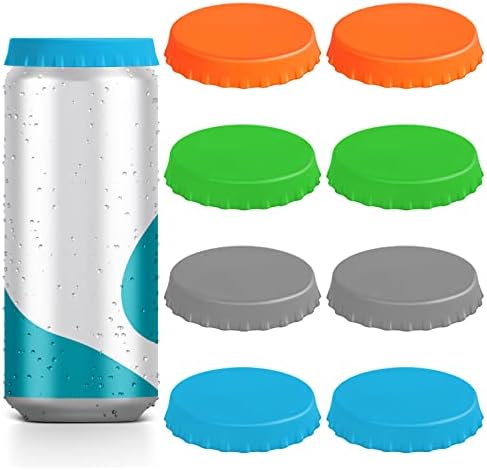 As tampas de soda de silicone Ygaohf, 8 pacote de soda de silicone reutilizável sem BPA pode cobrir a carbonatação, manter bebidas frescas e se encaixa bem
