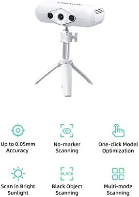 Scanner 3D HUIOP, CR-SCAN Padrão Scanner 3D Scanner 3D Scanner 3D Scanner de modelagem 0,05mm Suporte de alta precisão Restauração
