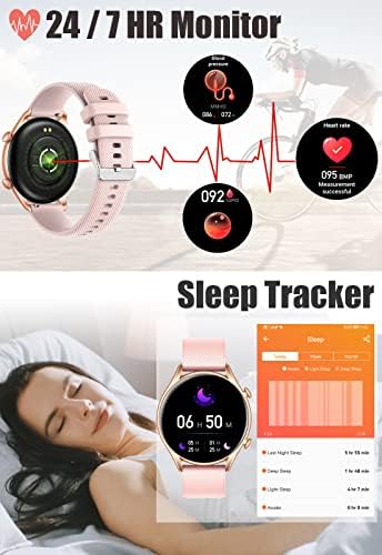 Smart Watch for Women1.32 HD Touch Screen Smartwatch com freqüência cardíaca monitor Sleep Monitor do pedômetro Rastreador