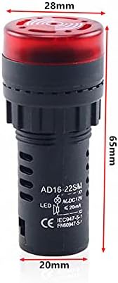 AMSH 1PCS AD16-22SM Sound intermitente, alarme da campainha, 22mm 12V 24V 110V, 220V Verde vermelho amarelo.