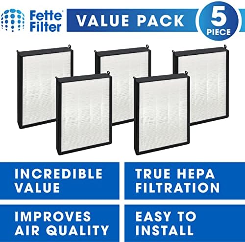 Filtro Fette - 5 pacote de substituições de filtro compatível com o owave oxipure grande área de purificador de ar inteligente