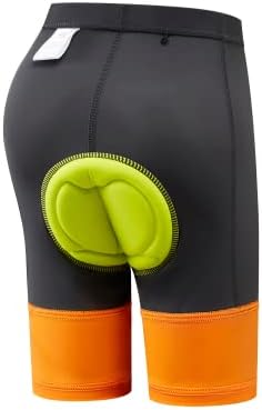 Shorts de bicicleta basadina para meninos calças de ciclismo 3D shorts acolchoados shorts pretos para crianças