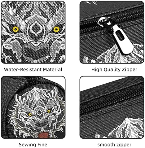 Tiger Beast Monster Lápis Case Student Peipa bolsa de zíper com maquiagem de maquiagem de maquiagem para estudantes