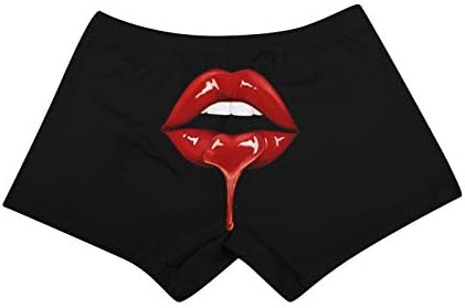 Shorts de botão zdfer para mulheres bocas vermelhas impressão short shorts feminino moda de cintura alta calça de ioga de altura