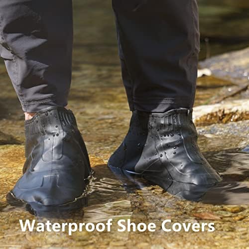 Capas de sapatos à prova d'água da Daraekj, tampas de sapatos reutilizáveis ​​para chuva, tampas de sapatos de silicone não deslizantes,