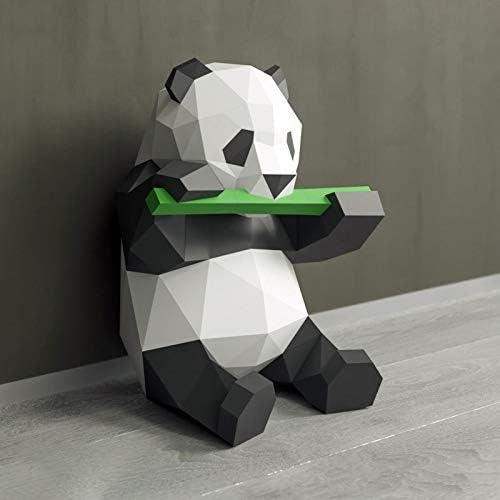 Wll-dp panda come bambu 3d escultura de papel modelo de papel de papel sem papel kit de papel de papel diy de papel origami ornamento decorativo, para crianças adultos