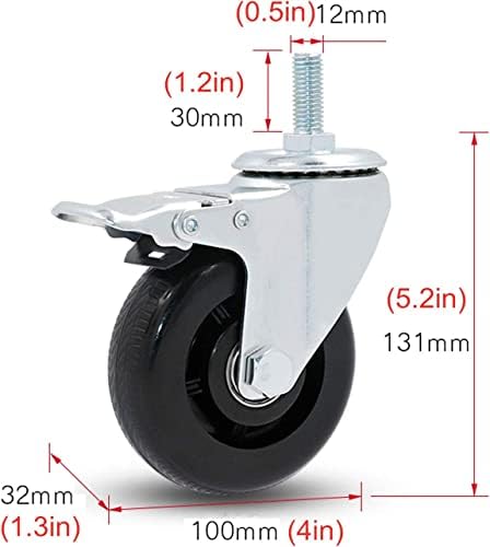 Casters rodas universais rodas giratórias para mobília giratória de serviço pesado rodas de giro, rodízios de bancada