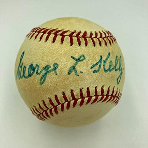 George Kelly Single assinado assinado autografado vintage na liga americana beisebol jsa coa - bolas de beisebol autografadas