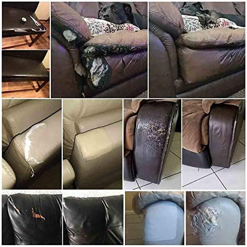 Reparação de couro Reparação de couro auto-adesivo Reparo para sofá, sofás, bolsas de 19x50 polegadas, Skyblue