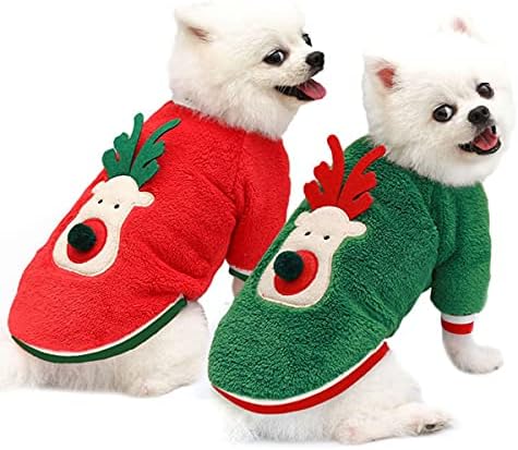 Casa de Natal para cães roupas de cães de veado de natal padrão cachorro cosplay casaco fofo cachorro quente de inverno cão