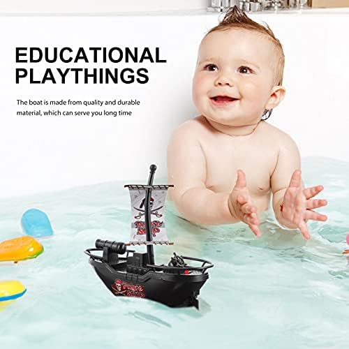 NUOBESTY 1PC Kids pirata barcos de barcos Bath Bath Toys Electric Pirate Ship Modelo Pirata Diversão Bathtub Educational Brinquedos para crianças