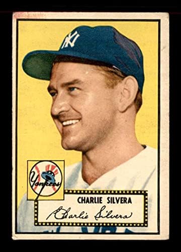168 Charlie Silvera RC - 1952 Topps Baseball Cards classificados VGEX - Baseball cortada cartões vintage autografados