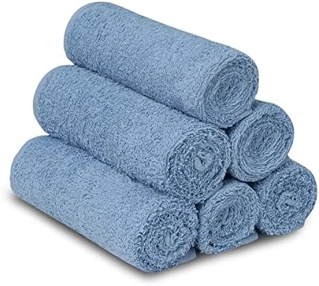 Simplesmente toalhas de salão elevadas 16x26 polegadas anel giratório de algodão altamente absorvente para spa, academia,