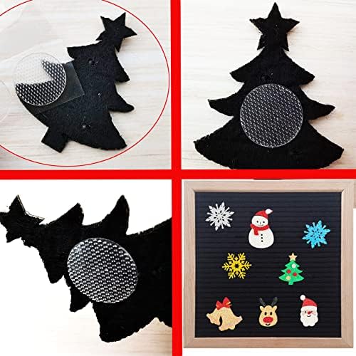 28pcs Decorações fofas do quadro de mensagens, ícones de Natal para a decoração de cartas de feltro Star Bell Tree Christmas