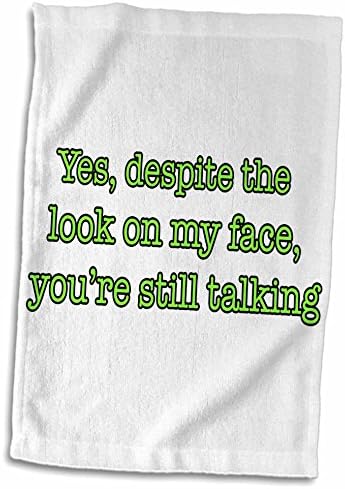 3drose você ainda está falando - apesar da aparência no rosto verde - toalhas