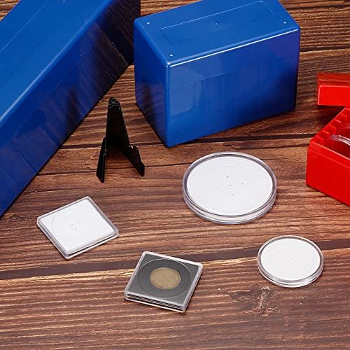 Patikil Coin Snap Solder, 10 Pack Coin Collection Case Square com Cons de Juas de Ganeca Caixa de exibição Faix