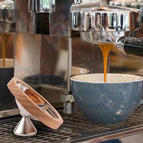 Espelhamento de tiro de café expresso para portafilter sem fundo, espelho reflexivo de observação de vazão de café expresso, lente expresso Coffee Machine Tool-Silver