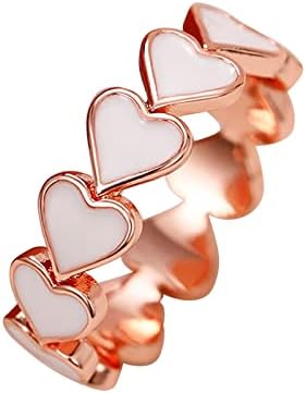 Moda Heart Design Ring Jewelry Wedding Women comemoram anéis de presente de noivado para adolescentes