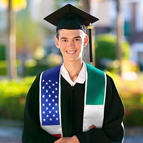 O México e a graduação dos EUA roubaram a turma de faixa de 2023 a graduação da bandeira mexicana americana, roubada para estudos a bordo de estudantes internacionais