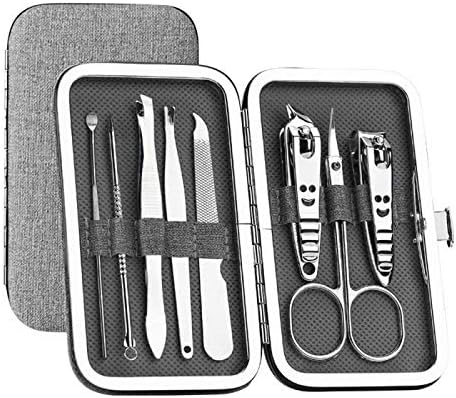 Eidkgd 8pcs Manicure Conjunto de unhas portáteis kit de cutícula de unhas kit de clipper kits profissionais kits de unhas Durável