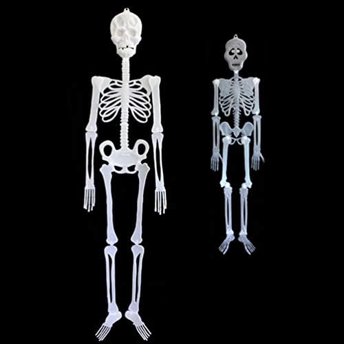 Zerodeko Manikin Body Halloween Skeleton luminoso decoração: 3pcs pendurados brilho no esqueleto escuro Halloween Skull Frescha