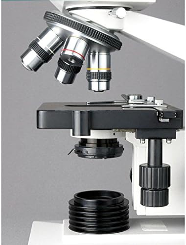 Microscópio binocular composto liderado por AMScope B490B, oculares oculares WF10X e WF20X, ampliação 40x-2000x, campo