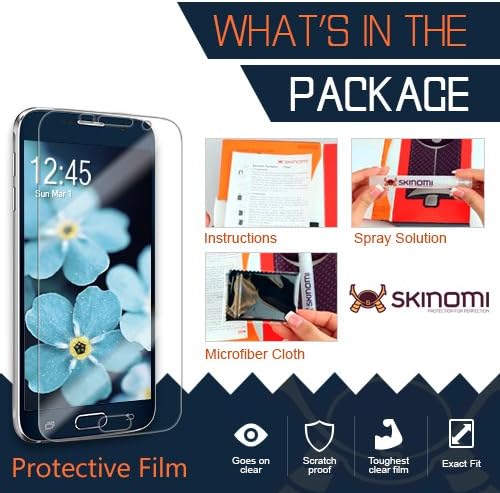 Protetor de tela Skinomi Compatível com Alcatel mais 10 Clear Techskin TPU Anti-Bubble HD Film