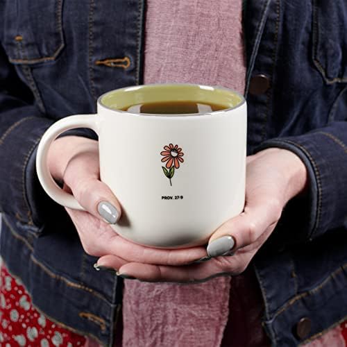 Presentes de arte cristãos grandes caneca de café e chá de cerâmica para mulheres e amigos: doce amizade-Provérbios 27: 9 Escrituras,