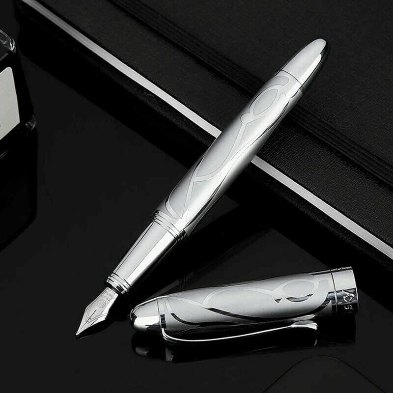 Moudoauer Luxury Metal Fountain Pen EF/F Nib Lettering Write Acessory Presente Presente