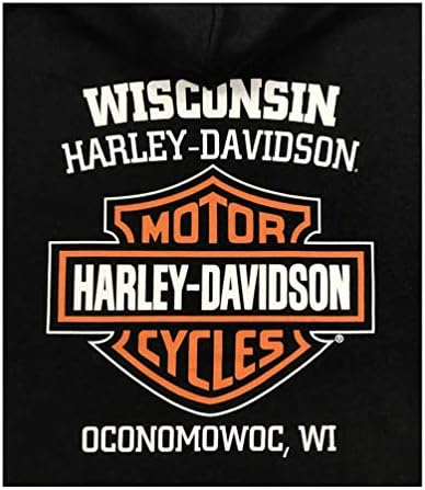 HARLEY -DAVIDSON MEN's Bar & Shield Logo Pullover Capuz - preto 30297503