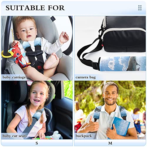 Tampas de alça de assento de carro de golfinhos para crianças bebês 2 pcs tiras de assento de carro almofadas de almofada de ombro