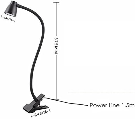 Aolyty Reading Table lumbo de lâmpada de olho 3W GOOSENECK FLEXIBLE COM FURO DE HANGAÇÃO DE PRECHAÇÃO COM INFLICHADA COM