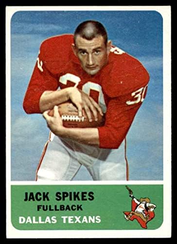 1962 Fleer 23 Jack Spikes Dallas Texans Ex/Mt Texans TCU