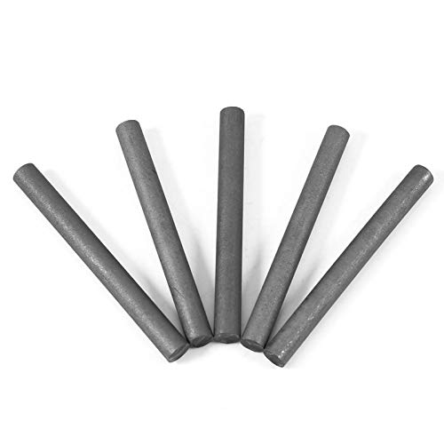 Kadimendium 5pcs eletrodo Cilindro de grafite barra de tubo de fibra de carbono Black cor preto 99,9% Comprimento de 100 mm diâmetro