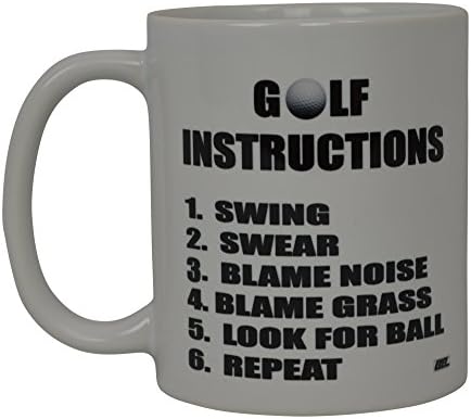Rogue River Tactical Best Funny Golf Coffee Caneca de caneca de golfe Instruções de golfe
