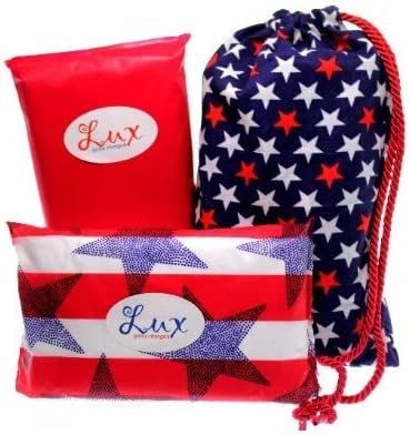 Star Spangled - Bloomers 2 Pack Gift Conjunto inclui 2 kits completos, de uso único, descartável e de troca de pullup e uma fralda de saco de viagem reutilizável, patriótico, vermelho branco e azul