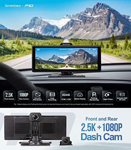 Portátil 9,3 Dash Car Montagem de Apple CarPlay e Android Auto sem fio Tela de tela estéreo, câmera de backup de traço 480p de