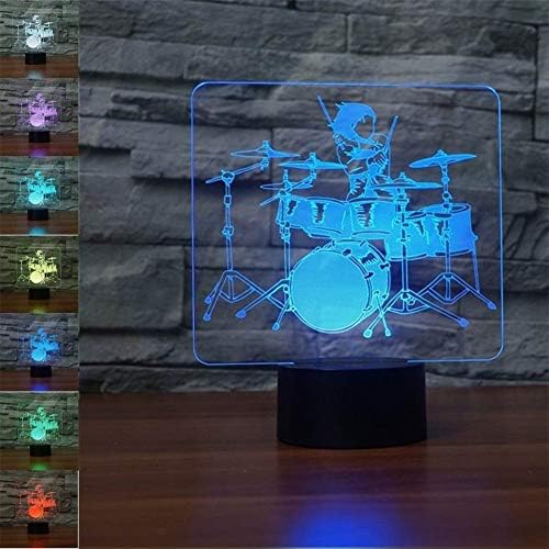 Drummer de jazz de Deerbird® Lâmpada de mesa de ilusão 3D 7 Cores Alterando o controle de mesa LED de controle de toque