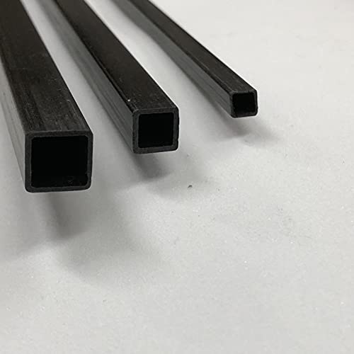 Karbxon - 4mm x 4 mm x 1000 mm pultrudado - tubo de fibra de carbono quadrado - hastes de fibra de carbono oco quadrado