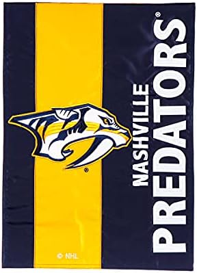 Equipe America America NHL Nashville Predators Bandeira de garden de logotipo bordado, 12,5 x 18 polegadas decoração de dupla face