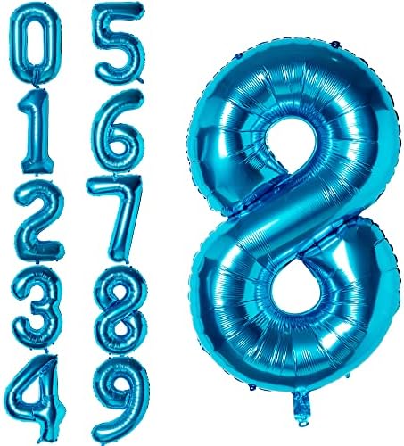 40 polegadas Blue Número 8 Ballloon para festas de aniversário FOILHA