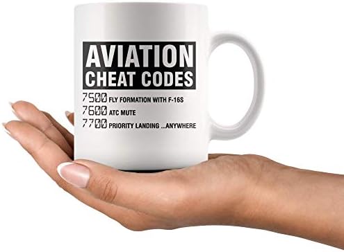 Panvola Aviation Cheat Codes Pilot AirPlane Airespace Student Coffee Cereamic Caneca