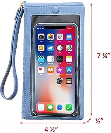 Touch Screen Telefone Bolsa de embreagem Caixa de couro de couro Carteira de bolsa para mulheres meninas