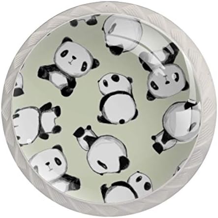 A gaveta puxa alças de gabinete com 8 parafusos de montagem para casa Diy Varanda Bathing Kitchen Knobs todos os tipos de pandas estranhas