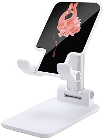 Balé Flamingo Phone Stand Stand ajustável Tablets dobráveis ​​Acessórios para suporte para telefones de mesa