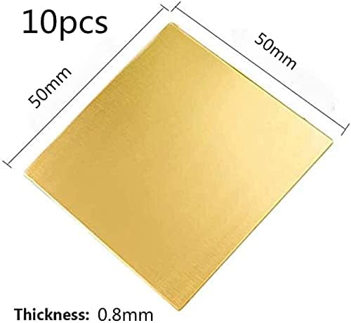 Placa de latão de kekeyang folha de cobre pura folha de metal de bronze especificações e tamanhos de 0,8 mmx50mmx50mm placa