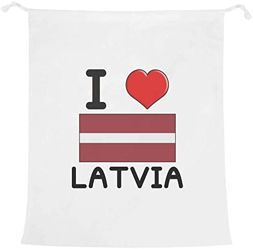 Azeeda 'eu amo a lavanderia da Letônia/lavagem/armazenamento